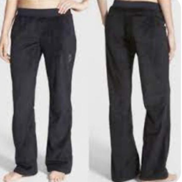 MOUNTAIN HARDWEAR Black Pyxis Fleece Bootcut Sweats Pants Large - Picture 1 of 7